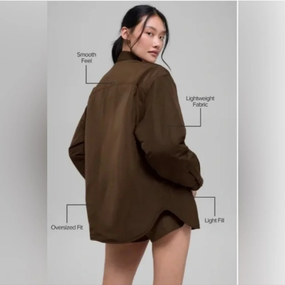 NWT Alo Yoga Socialite Shacket In Espresso